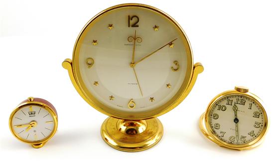 Appraisal: CLOCKS Assortment of three modern desk clocks two Tiffany and