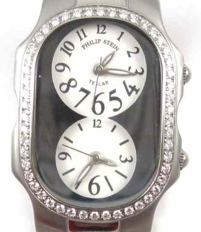 Appraisal: LADY'S PHILIP STEIN TELSAR QUARTZ WRISTWATCH model D-G-FW-SP double white