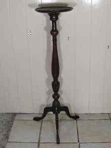 Appraisal: A mahogany tripod plant stand ht cm