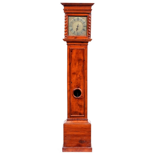 Appraisal: An English yew wood thirty hour longcase clock Thos Haden