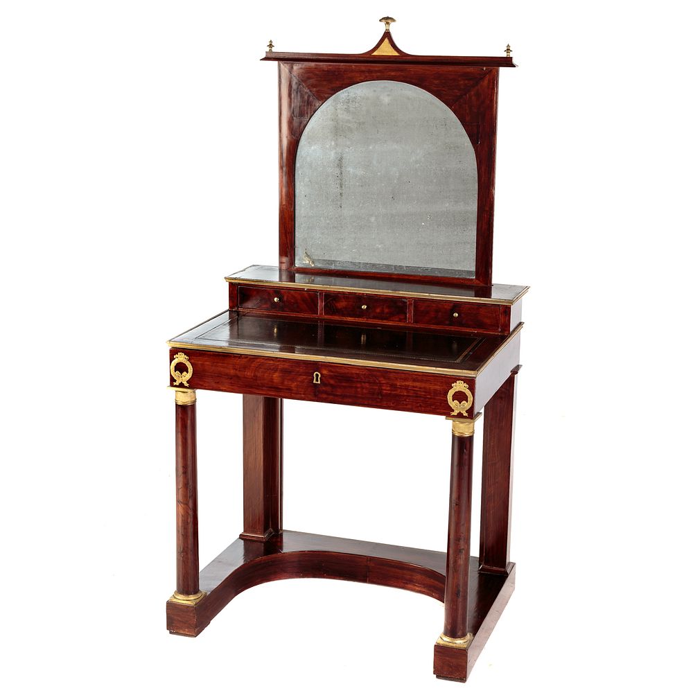 Appraisal: Louis-Philippe Ormolu-Mounted Mah Writing Table Circa with a sliding arched