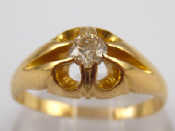 Appraisal: An antique vintage carat gold old brilliant cut diamond ring