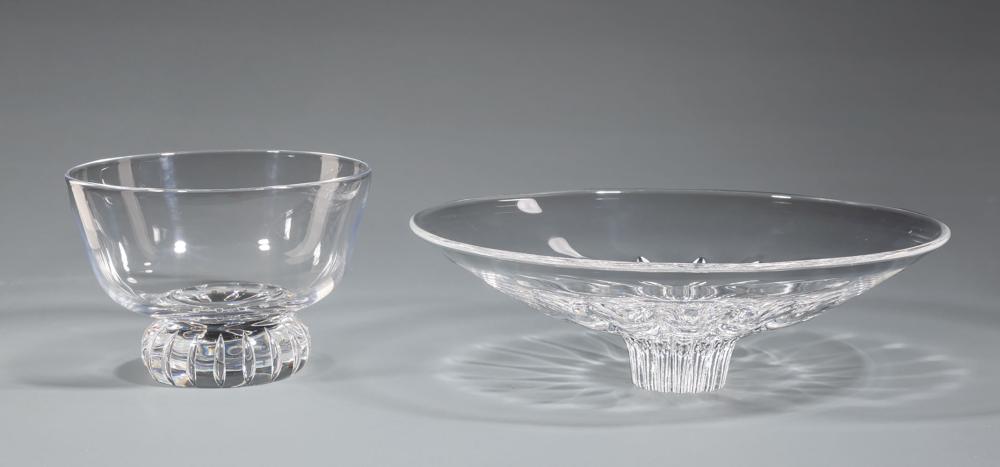 Appraisal: Steuben Glass Crystal Bowl and a Large Sunflower Bowl h