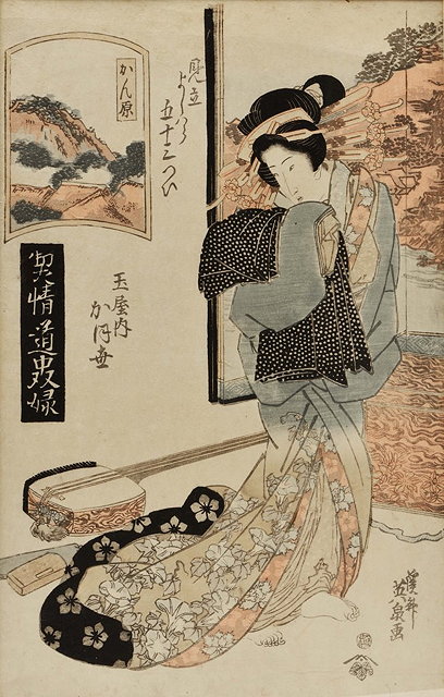 Appraisal: KIKUGAWA EIZAN Japanese - Study of a lady in a