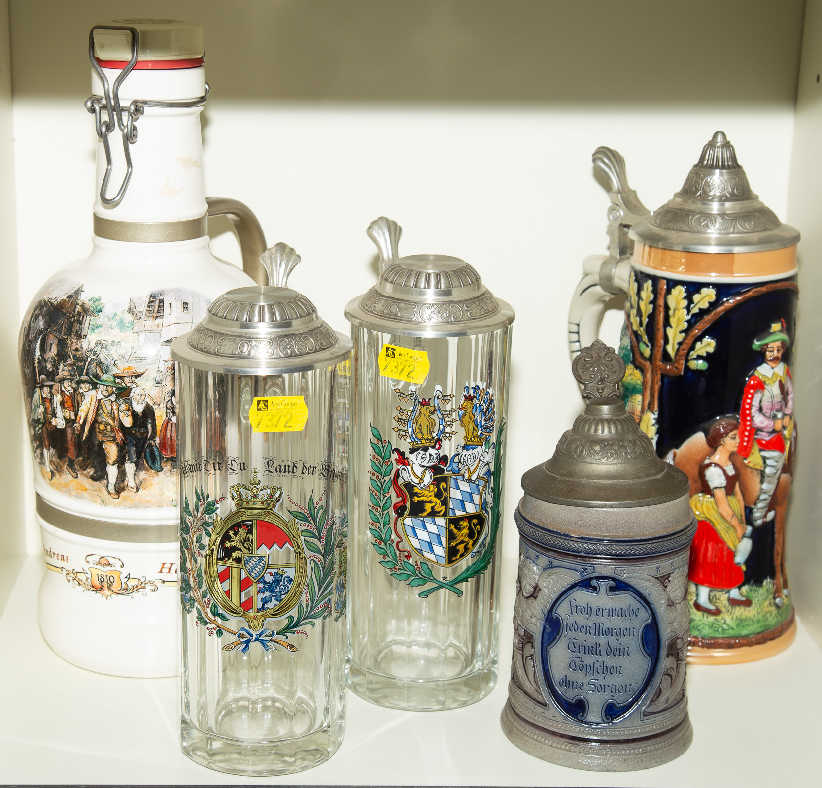 Appraisal: DECORATIVE BEER STEINS