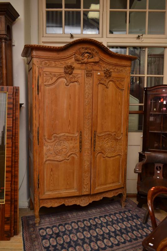 Appraisal: A PINE TWO DOOR ARMOIRE A PINE TWO DOOR ARMOIRE