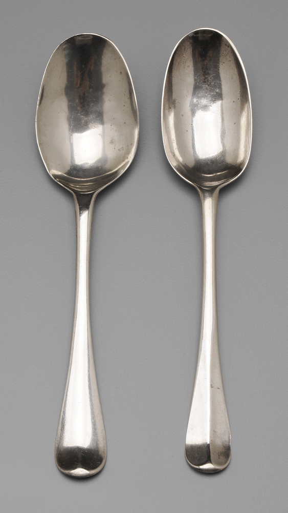 Appraisal: Two George II English Silver Spoons th century old English