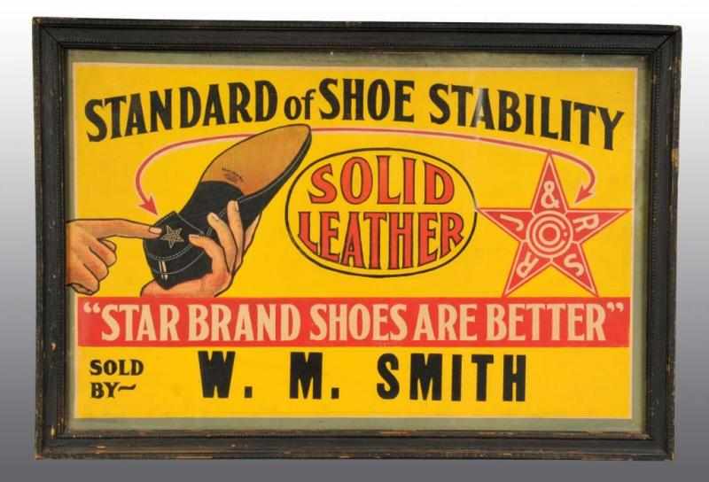 Appraisal: Lot of Star Brand Shoe Advertising Signs Description Includes one