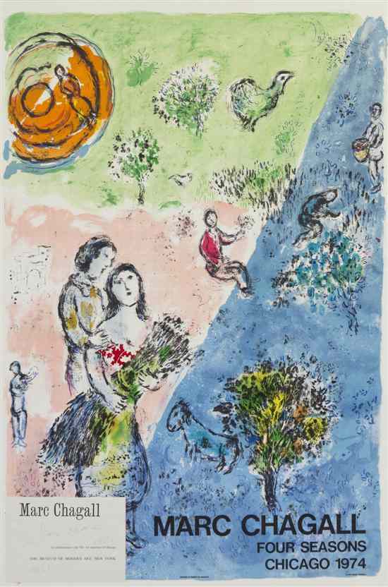 Appraisal: Marc Chagall French Russian - Four Seasons with a autograph