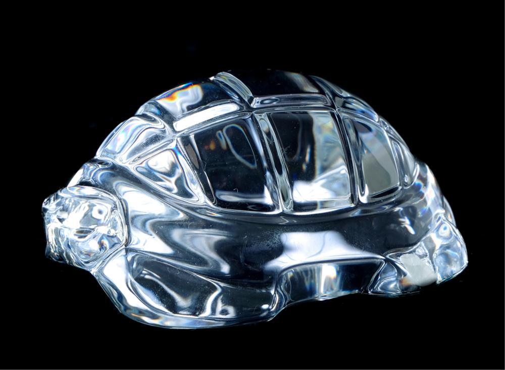 Appraisal: BACCARAT CRYSTAL TURTLE FIGURINEBaccarat Crystal turtle figurine or paperweight clear