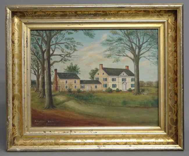 Appraisal: Painting oil on artist board signed and dated ''Kingston Hall