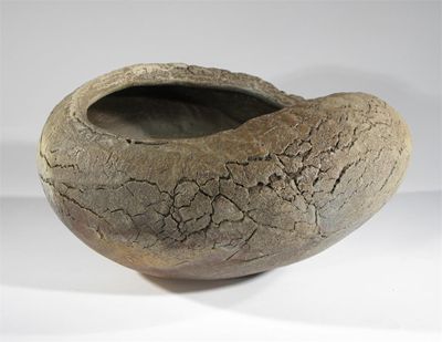 Appraisal: A landscape bowl by Seung-Ho Yang compressed amorphic form with