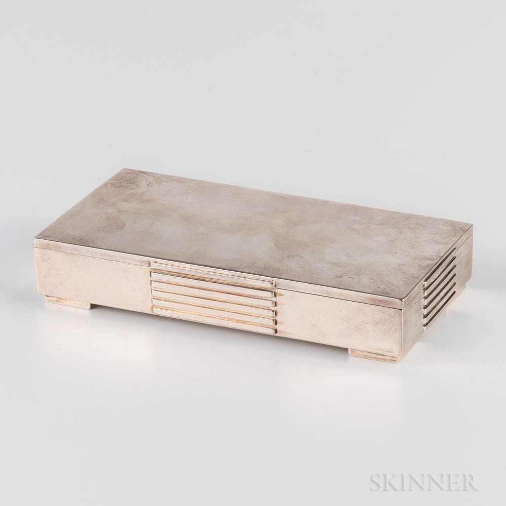 Appraisal: Georg Jensen Sterling Silver Cigar Box Georg Jensen Sterling Silver