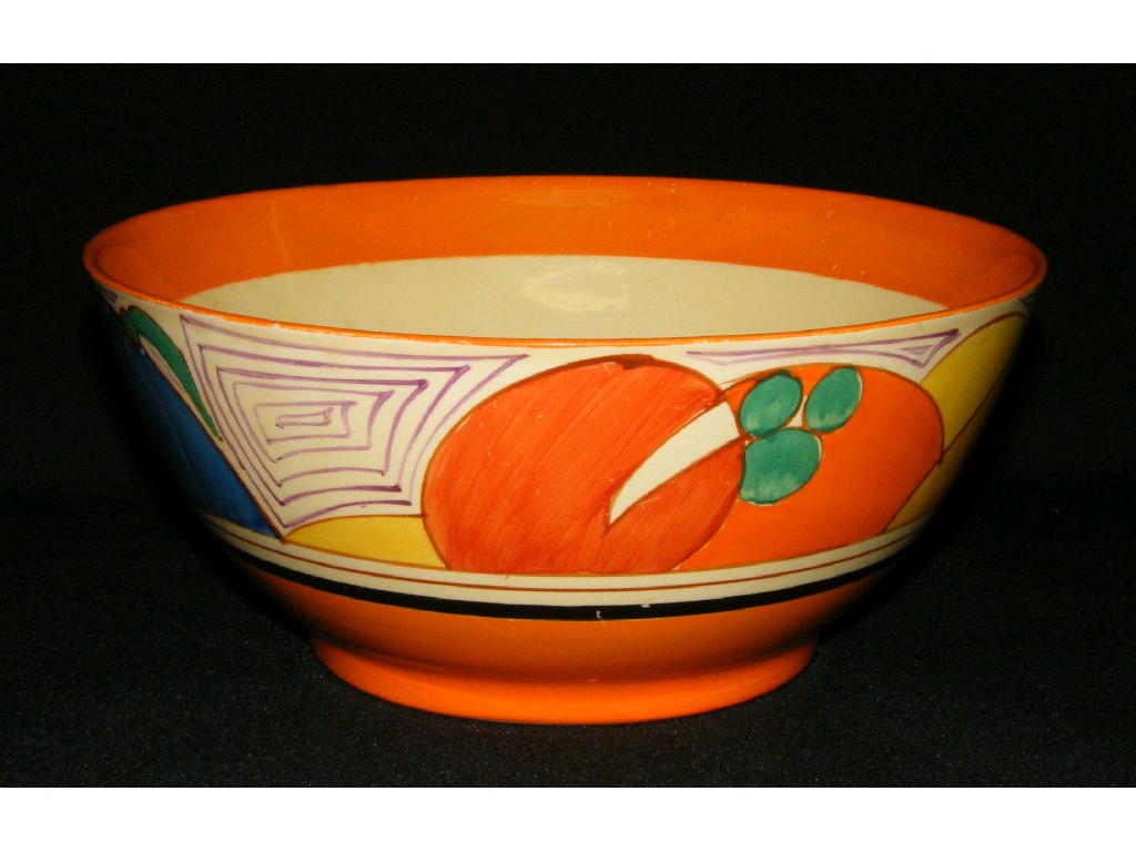 Appraisal: Large Clarice Cliff 'Melon' Fantasque Bizarre circular bowl sample piece