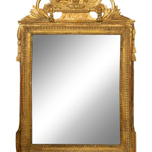 Appraisal: A Louis XVI Giltwood Mirror Late th Early th Century