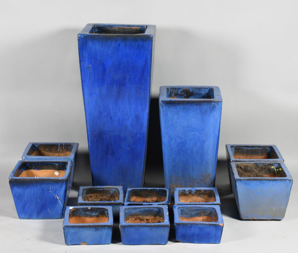 Appraisal: CERAMIC PLANTERS VARIOUS SIZES Provenance Estate of Shirley Z Johnson