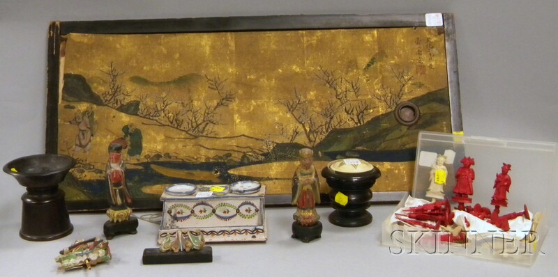 Appraisal: Group of Assorted European and Asian Decorative Items two Victorian