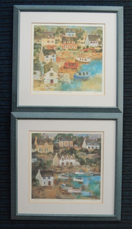 Appraisal: Taylor Breton Houses and Breton Harbour artist signed limited edition