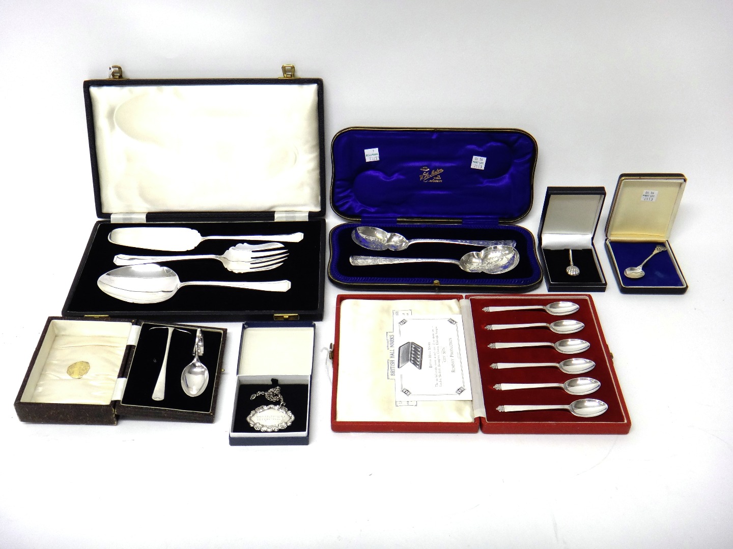 Appraisal: Silver and silver mounted wares comprising a set of six