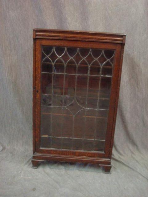 Appraisal: Leaded Glass Door Cabinet From a Croton-on-Hudson home Dimensions x