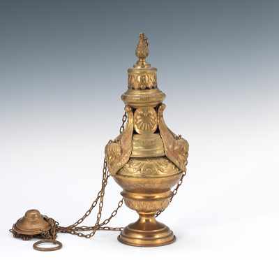 Appraisal: Gilt Incense Burner Continental ca th Century Table top or