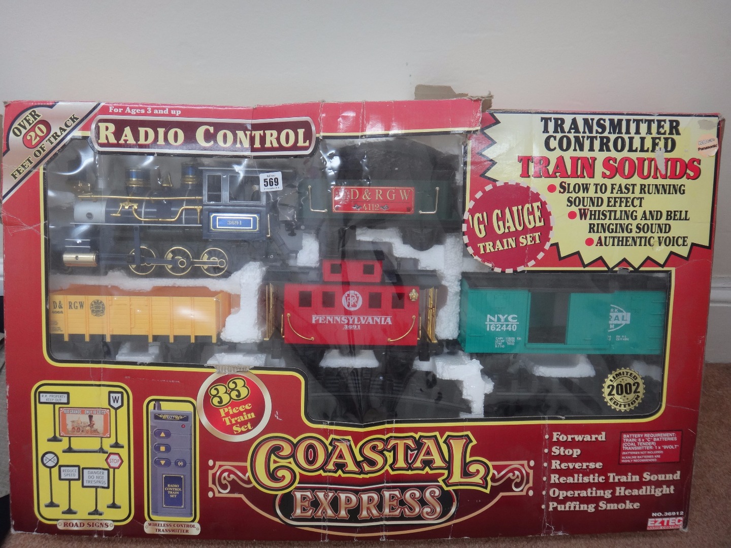 Appraisal: A boxed Coastal Express 'G' Gauge Radio controlled train set