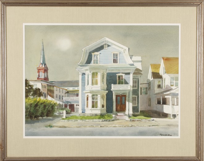 Appraisal: House in Biddeford Maine circa watercolor x sight SLR Artist