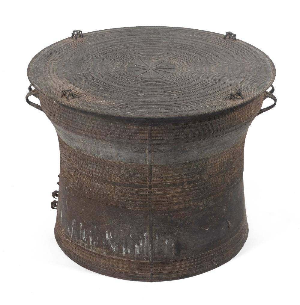 Appraisal: SOUTH ASIAN BRONZE RAIN DRUM LATE TH CENTURY HEIGHT DIAMETER