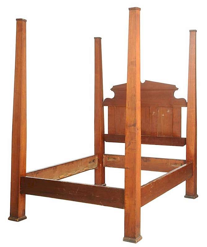 Appraisal: Southern Cherry Four Poster Bedstead attributed to Tennessee th century