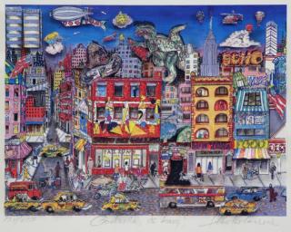 Appraisal: FAZZINO Charles -D Serigraph Godzilla It' Kong Pencil signed lower