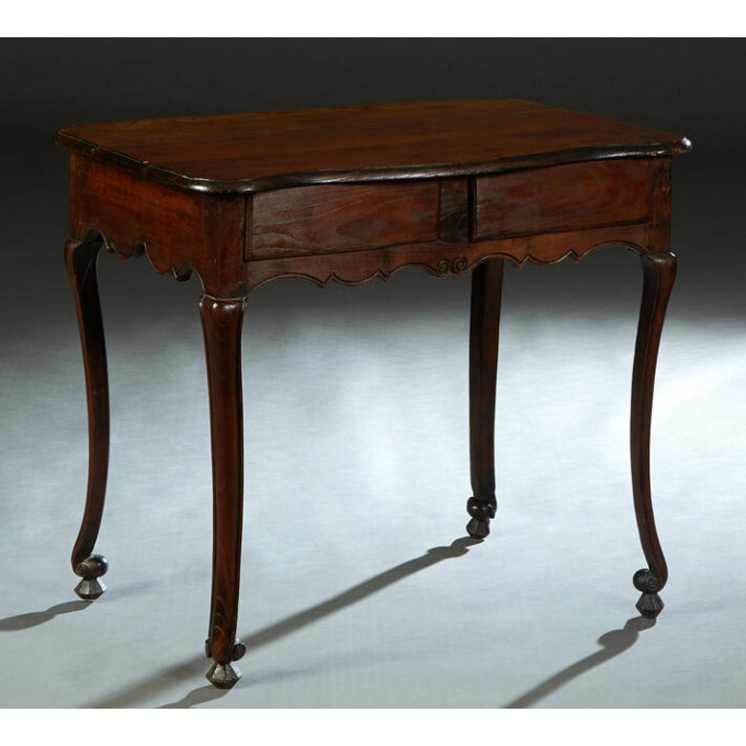 Appraisal: French Louis XV Style Cherry Writing Table th c the