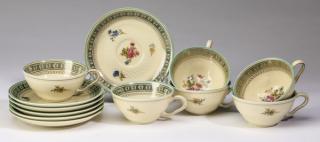 Appraisal: Six espresso cups and saucers Thomas Ivory Germany Set of