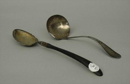 Appraisal: Spence Co Ladle together with a Bone Handled Serving Spoon