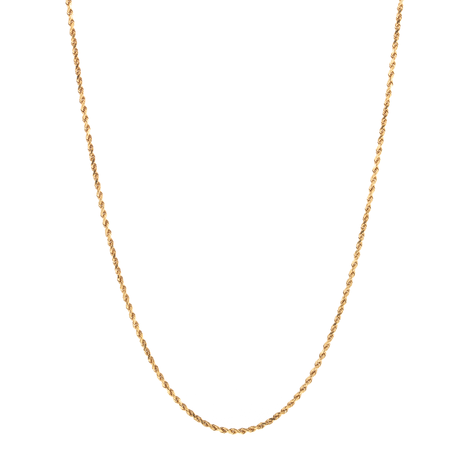 Appraisal: A TWISTED ROPE CHAIN IN K YELLOW GOLD K yellow