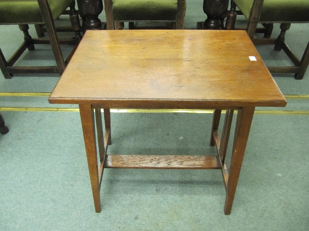 Appraisal: Art Nouveau oak occasional table