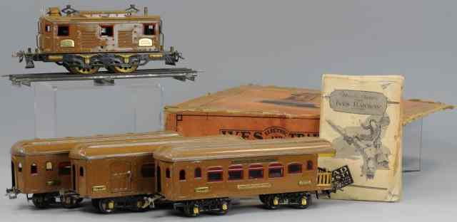 Appraisal: BOXED IVES PASSENGER SET Standard gauge includes R - -