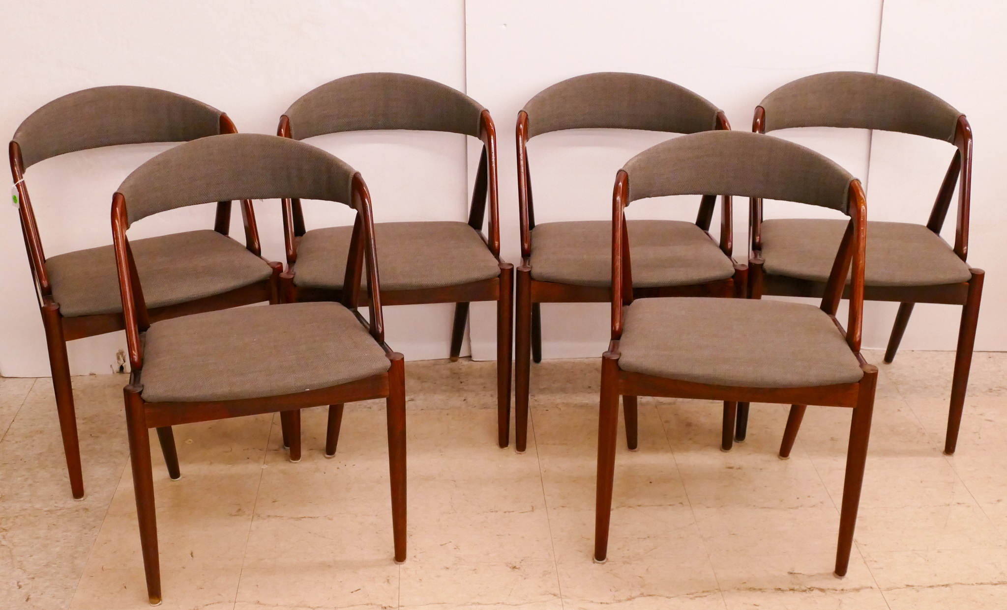 Appraisal: Set pc Kai Kristiansen Rosewood Midcentury Dining Chairs- x x