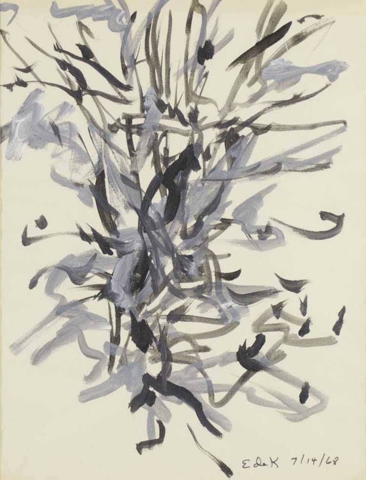 Appraisal: ELAINE FRIED de KOONING WATERCOLOR ON PAPER New York -