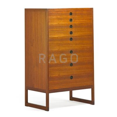 Appraisal: BORGE MOGENSEN - P LAURITSEN SONS Tall dresser Denmark s