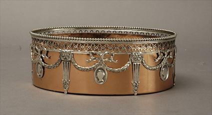 Appraisal: Louis XVI-Style Silver and Copper Jardini re x in