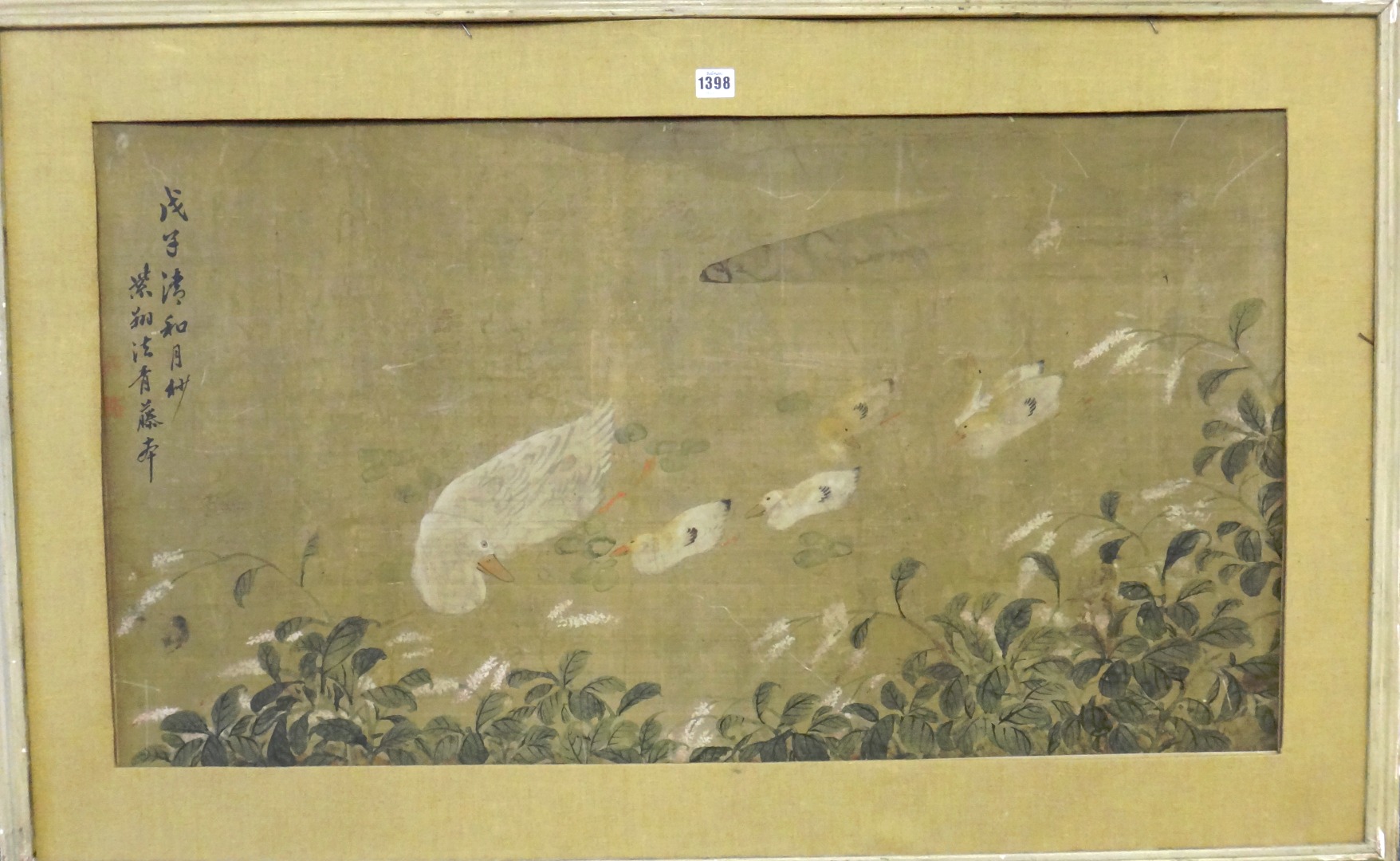 Appraisal: A Chinese painting of a duck and ducklings th century