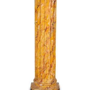 Appraisal: A Simulated Marble Painted Pedestal th Century Height inches Property