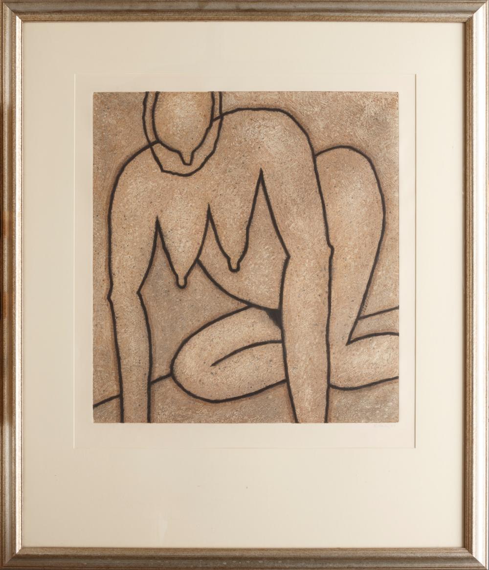 Appraisal: Robert Gordy American New Orleans - Female Nude monotype pencil-signed