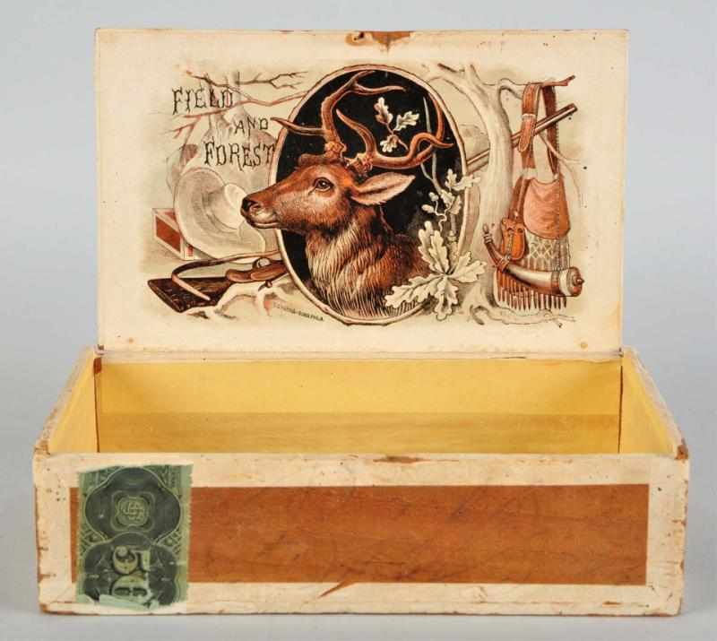 Appraisal: Field Forest Cigar Box Inner label has some small dark