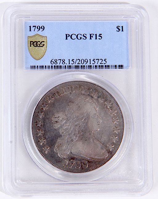 Appraisal: BUST U S SILVER DOLLAR PCGS F SLABBED SILVER DOLLAR