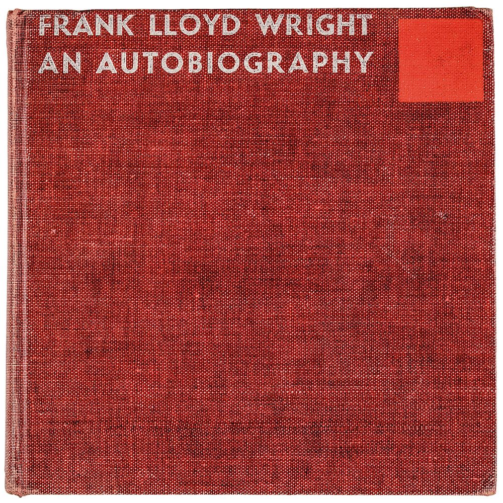 Appraisal: FRANK LLOYD WRIGHT Signed First Edition Autobiography Autographs Frank Lloyd