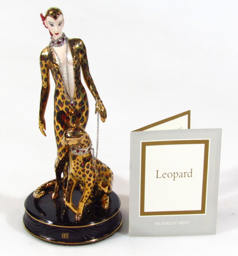 Appraisal: A Franklin Mint limited edition House Of Ert leopard figure