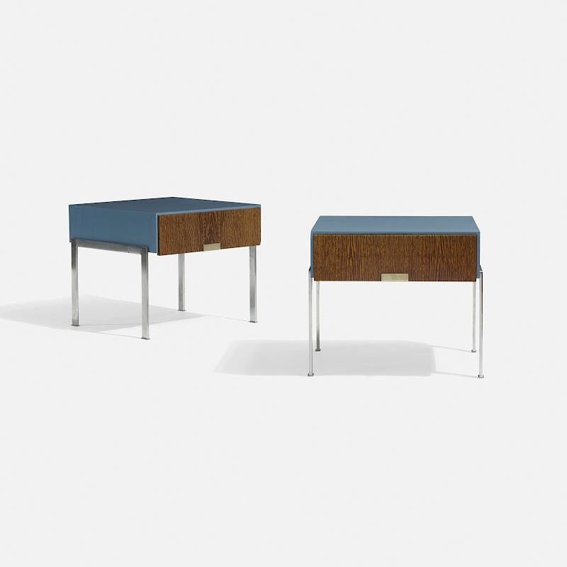 Appraisal: Arne Jacobsen pair of nightstands from the SAS Royal Hotel