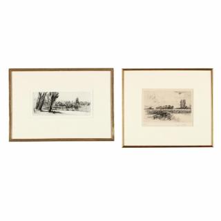 Appraisal: Seymour Haden British etchings th century the first A Water