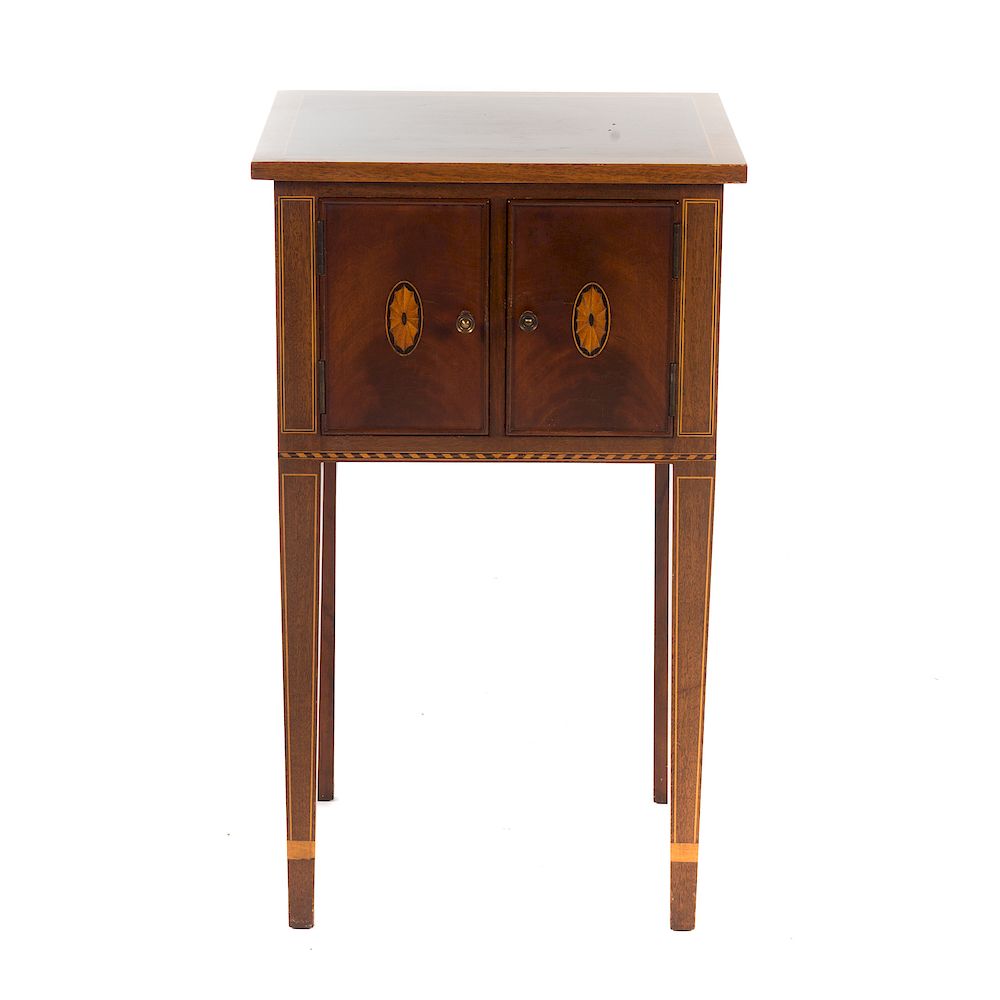 Appraisal: Potthast Federal Style Mahogany Bedside Table Potthast Bros Baltimore MD